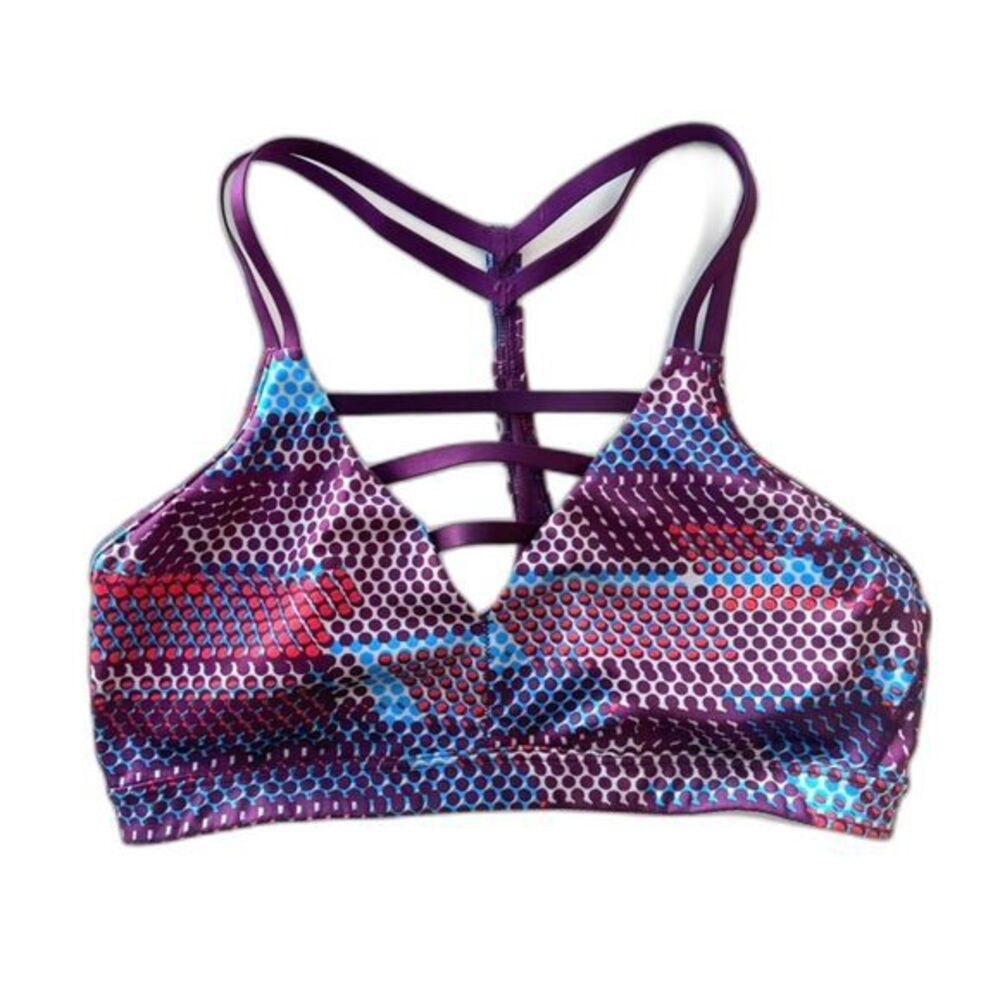 Victoria's Secret Sports Bra Women's M‎ Colorful Strappy Padded